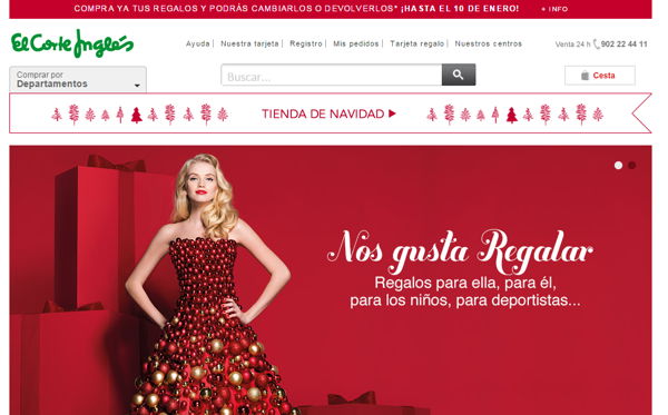 Diseño navideño en pagina web